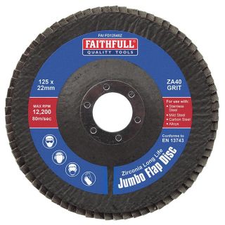 Faithfull Abrasive Jumbo Flap Disc 115mm MEDIUM FAIFD11580Z