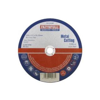 Faithfull Metal Cutting Disc 230mm x 3.2 x 22mm Bore FAI2303M