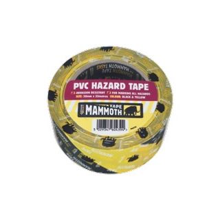 Self Adhesive PVC Hazard Tape 50mm x 33mtr BLACK/YELLOW 2HAZYW