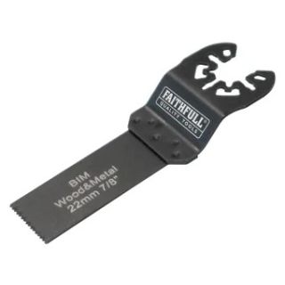 Faithfull Multi Tool Flush Wood/Bi-Metal Blade 22mm FAIMFWM22