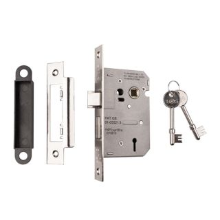 3 Lever 2.5 Contract Mortice Sashlock LSE5325NP/BP Nickel