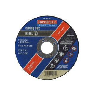 Faithfull Flat Cutting Disc - Metal 115mm x 3.2 x 22mm FAI1153M