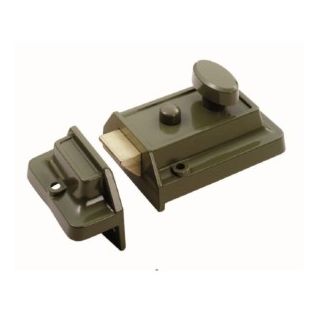 Rim Cylinder Nightlatch Traditional c/w Brass Cylinder RCN8160GN/BP